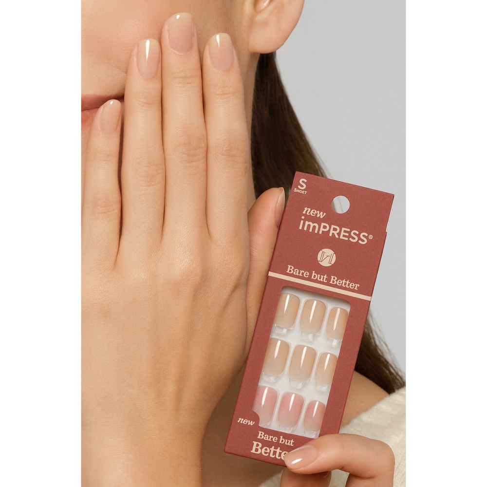 NEW‎ imPRESS Press On Manicure Short TruNude Shades 30 Nails Minimalist 97-27